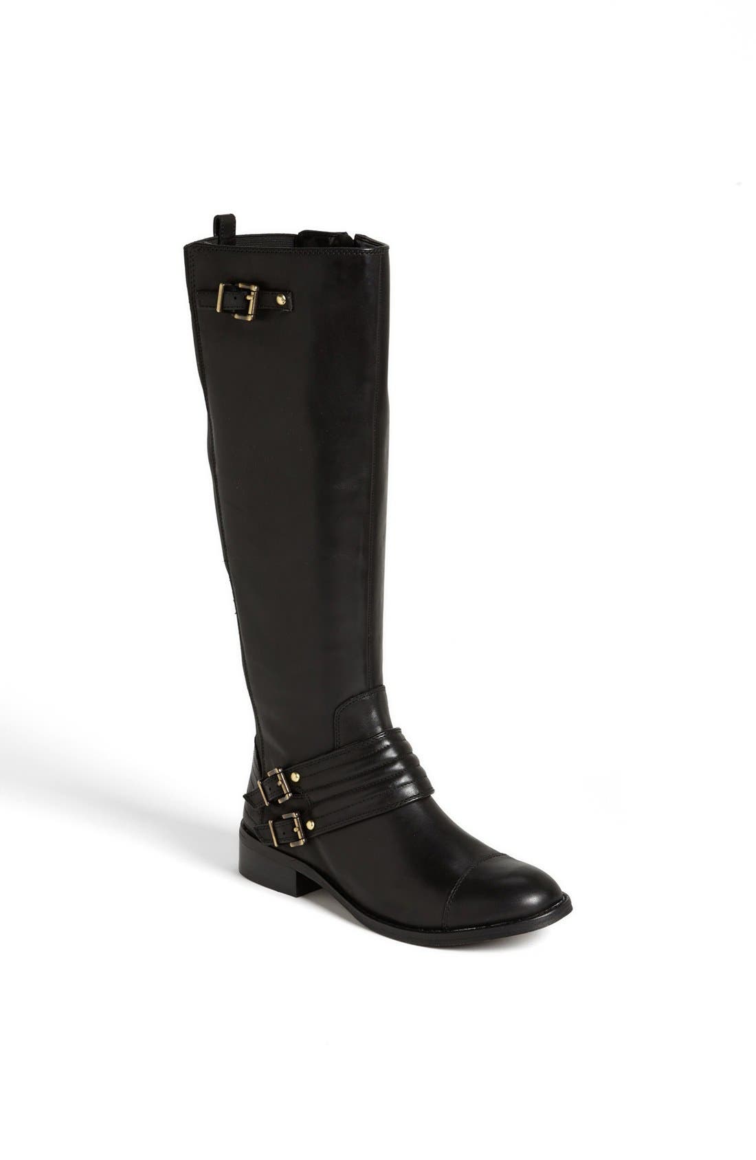 'Elmont' Boot, Main, color, BLACK EXTENDED CALF