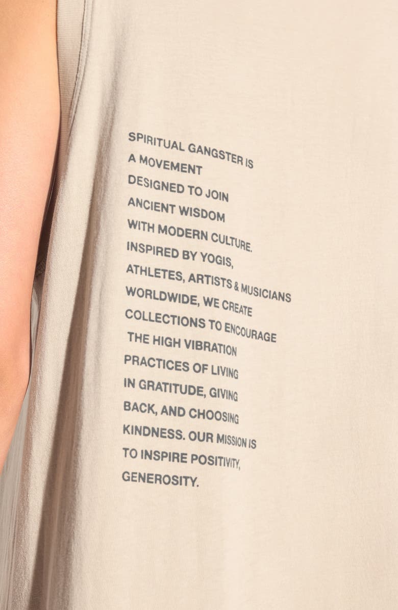 Spiritual Gangster Serpent Mulholland Cotton Jersey Tank Dress, Alternate, color, 