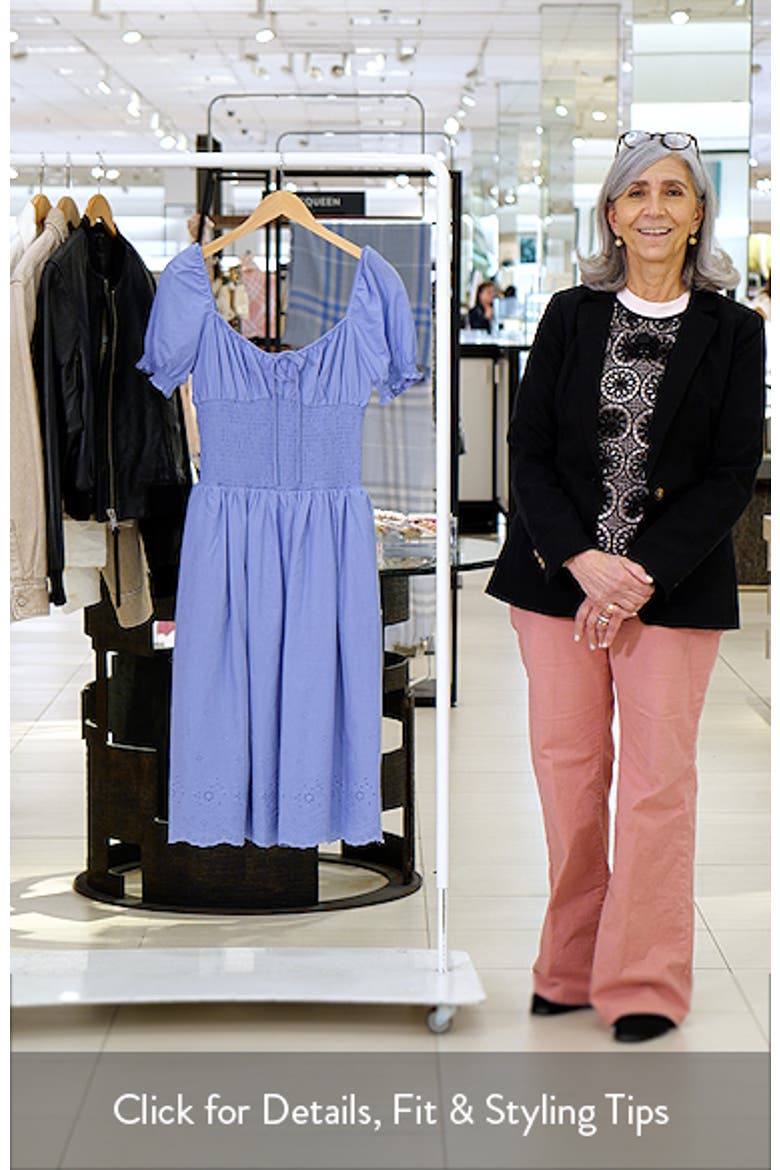 x Hannah Lovey Porter Dahlia Eyelet Detail Cotton Dress (Nordstrom Exclusive) video