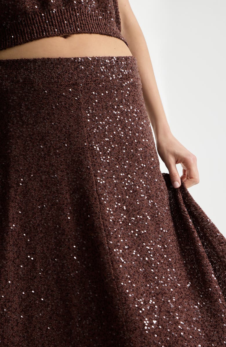 Brunello Cucinelli Knitted skirt, Alternate, color, Bordeaux