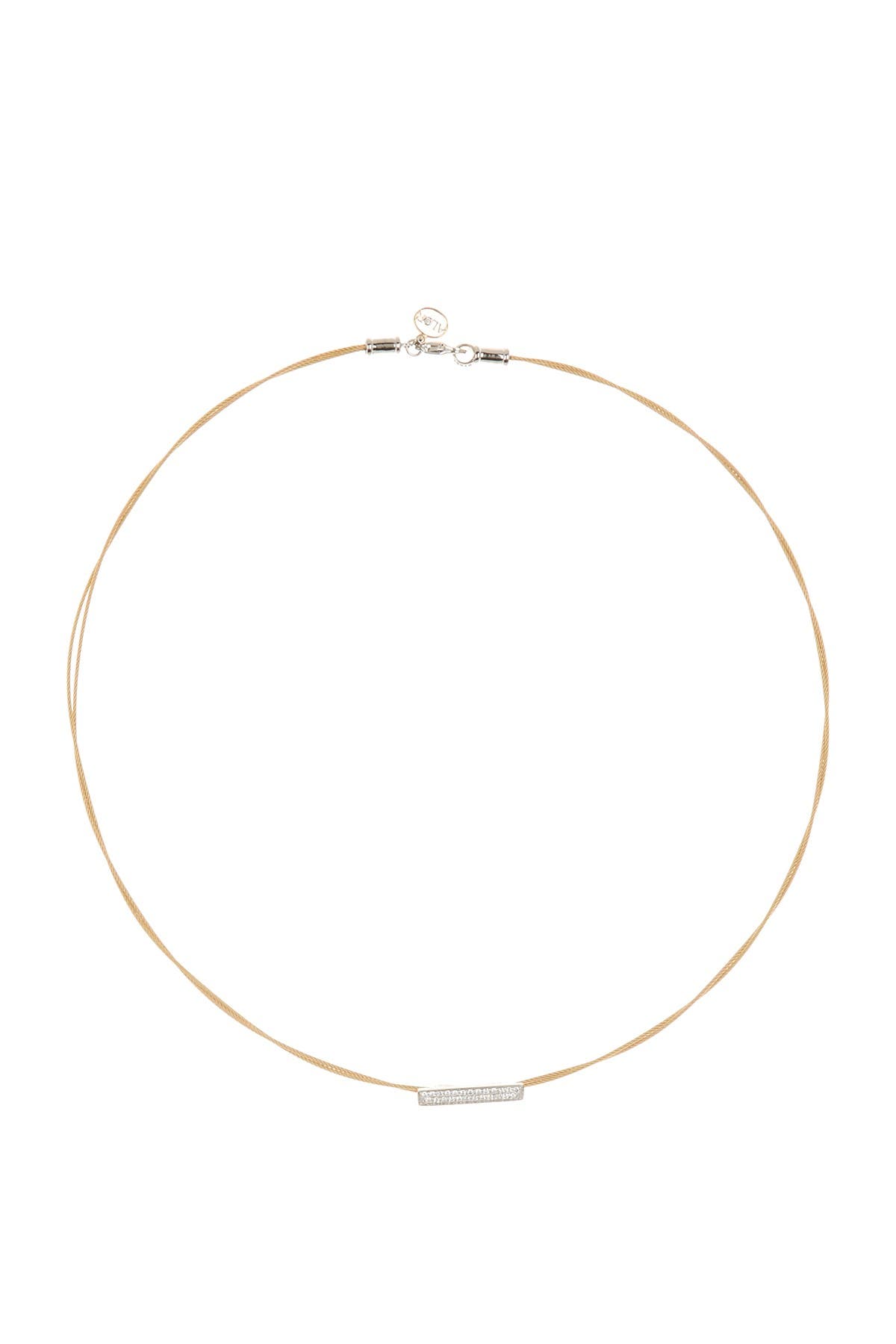 ALOR® 18K Yellow Gold Stainless Steel Cable Chain Necklace - 0.22 ctw ...