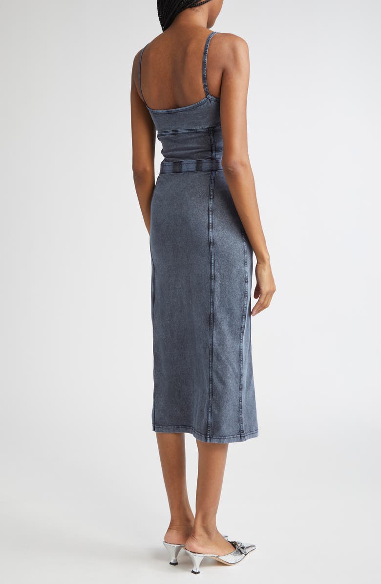 DIESEL<sup>®</sup> Trompe l'Oeil Jersey Midi dress, Alternate, color, Denim