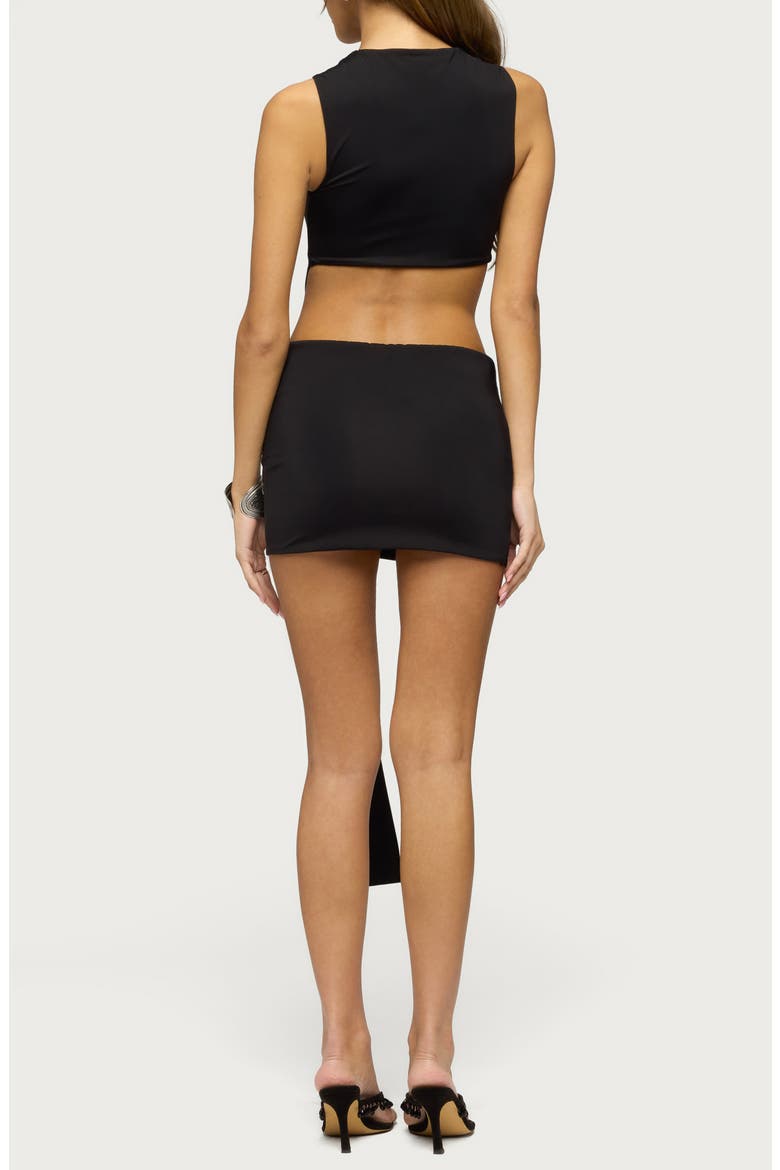 Sash Cutout Minidress, Alternate, color, BLACK