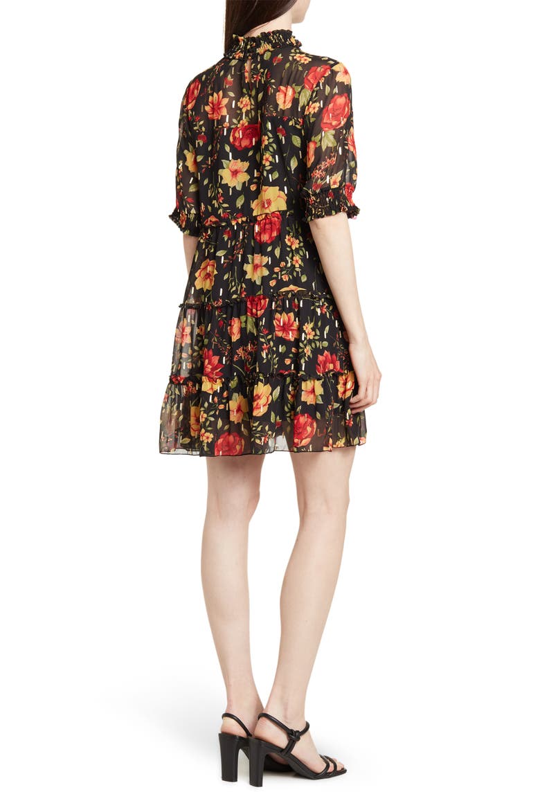 Marion Smock Neck Babydoll Dress, Alternate, color, PAST MIDNIGHT