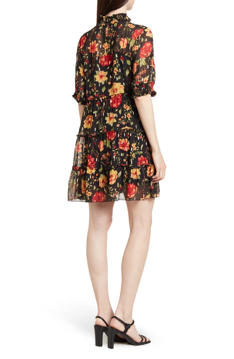 BY DESIGN Marion Smock Neck Babydoll Dress, Alternate, color, 