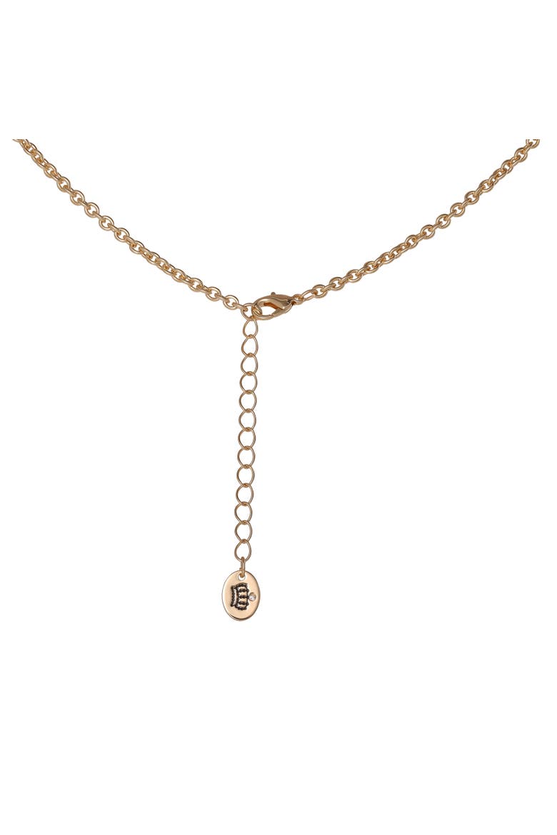 Womens Tennis Necklace with 8MM Multicolor Crystals, 16"+2" Gold Tone-Plated Tennis Jewelry, Alternate, color, Multicolored