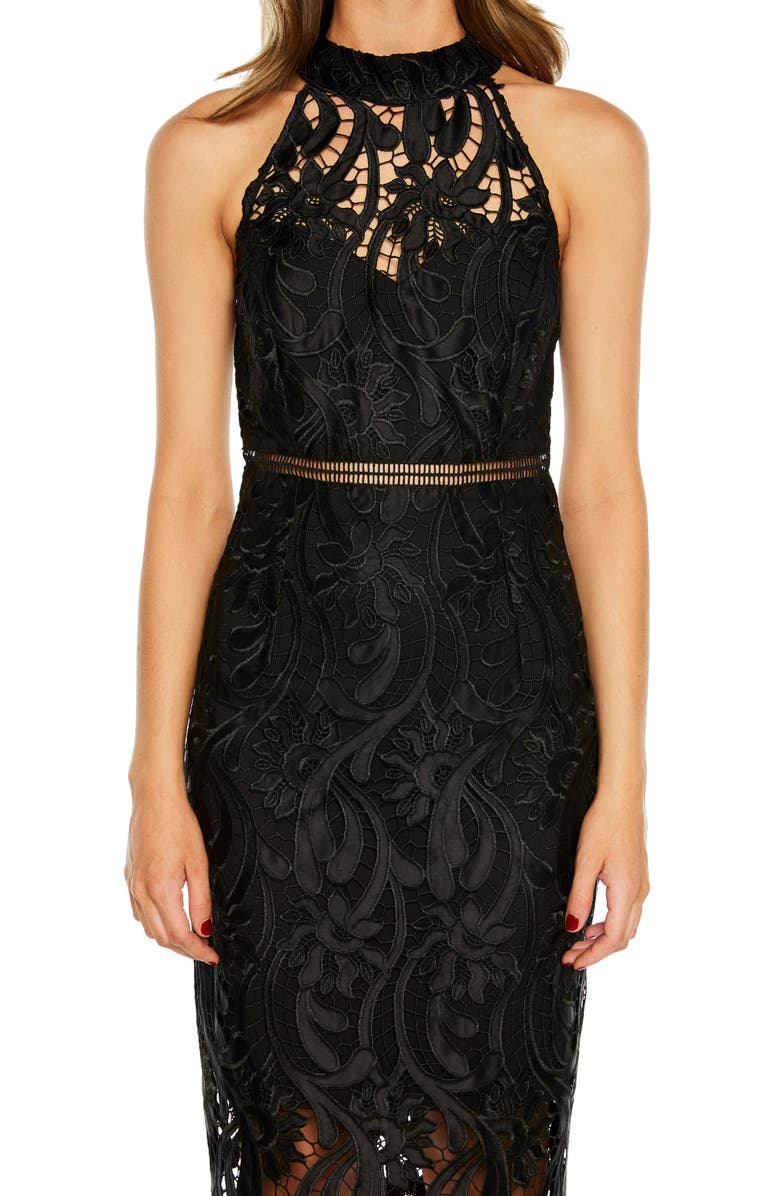 Bardot Isa Lace Halter Dress, Alternate, color,