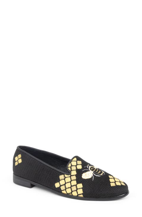 Honeycomb Bee Needlepoint Loafer (Women)