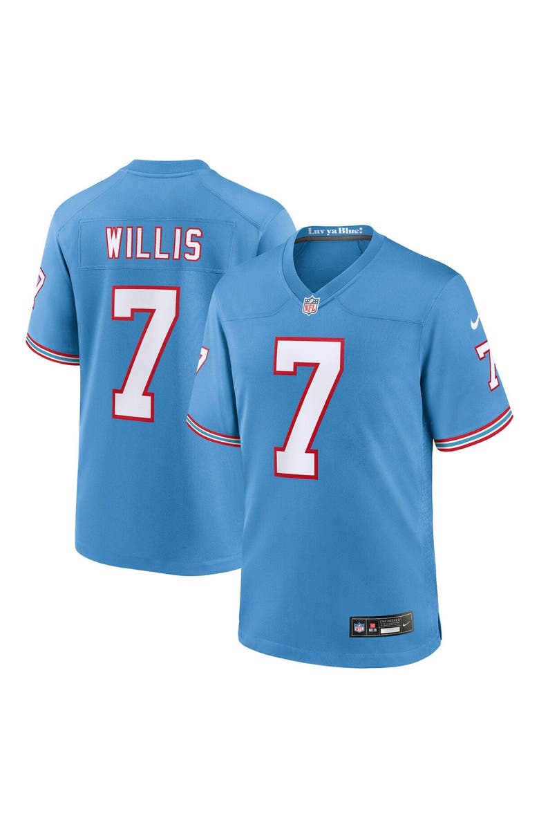Nike Youth Nike Malik Willis Light Blue Tennessee Titans Game Jersey, Main, color, 