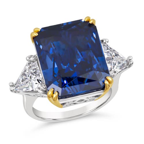 Anna Zuckerman Malibu 10 Carat Diamond Crystalline Ring In Blue Sapphire