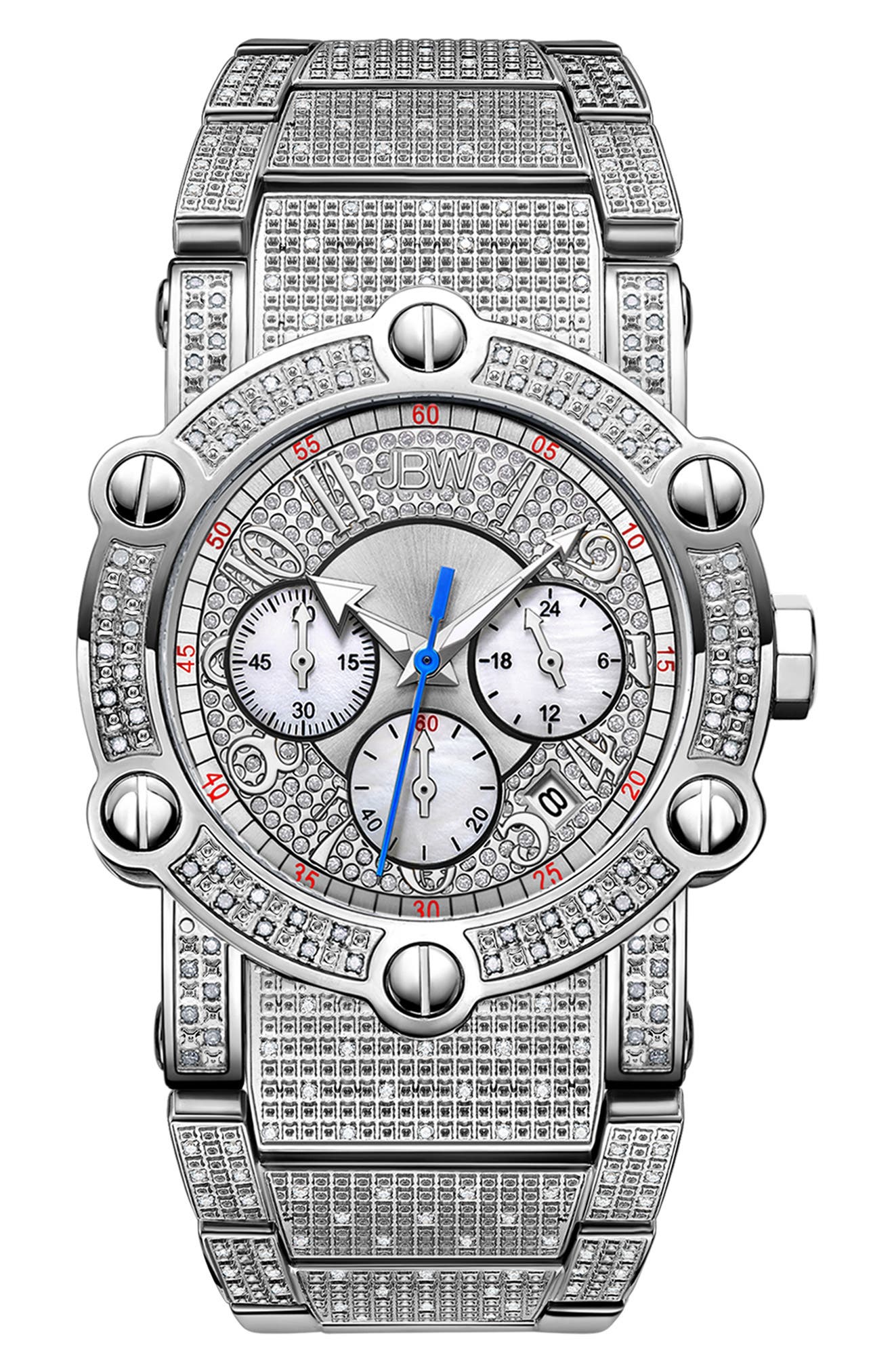 JBW The Phantom Diamond Encrusted Bracelet Watch, 42mm - 2.00 ctw
