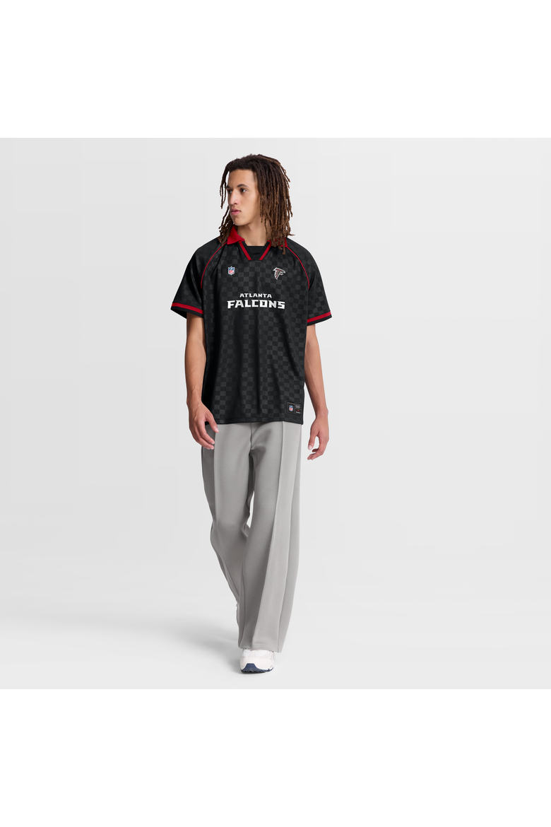 Men's Fanatics Black/Red Atlanta Falcons Homerun Raglan V-Neck Polo, Alternate, color, Black