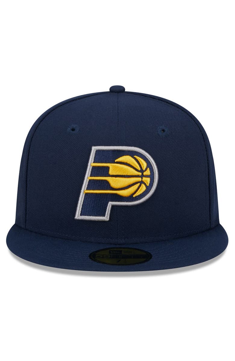 New Era Men's New Era Navy Indiana Pacers  Rally Drive Side Patch 59FIFTY Fitted Hat, Alternate, color, 
