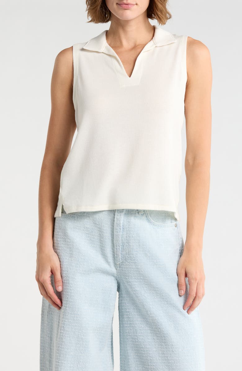 rag & bone Lea Tank Polo, Main, color, Chalk