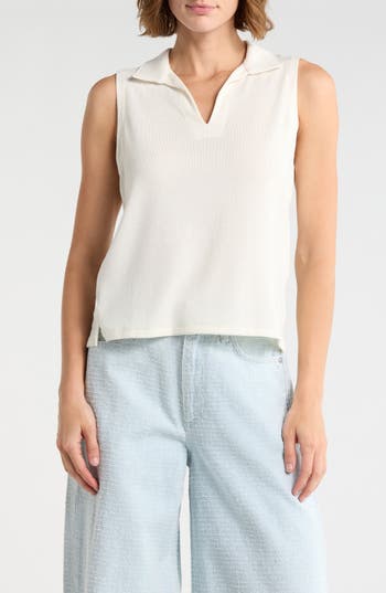 rag & bone Lea Tank Polo in Chalk at Nordstrom Rack, Size Large