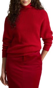 Lauren Ralph Lauren Ribbed Wool & Cashmere Turtleneck Sweater