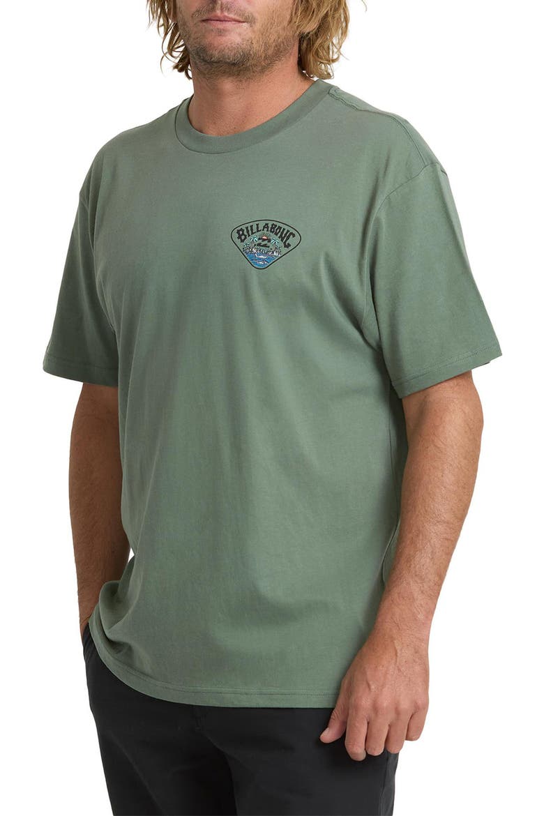 Scenic Arch Adventure Division Loose Fit Short Sleeve Performance Rashguard, Alternate, color, LAUREL WREATH