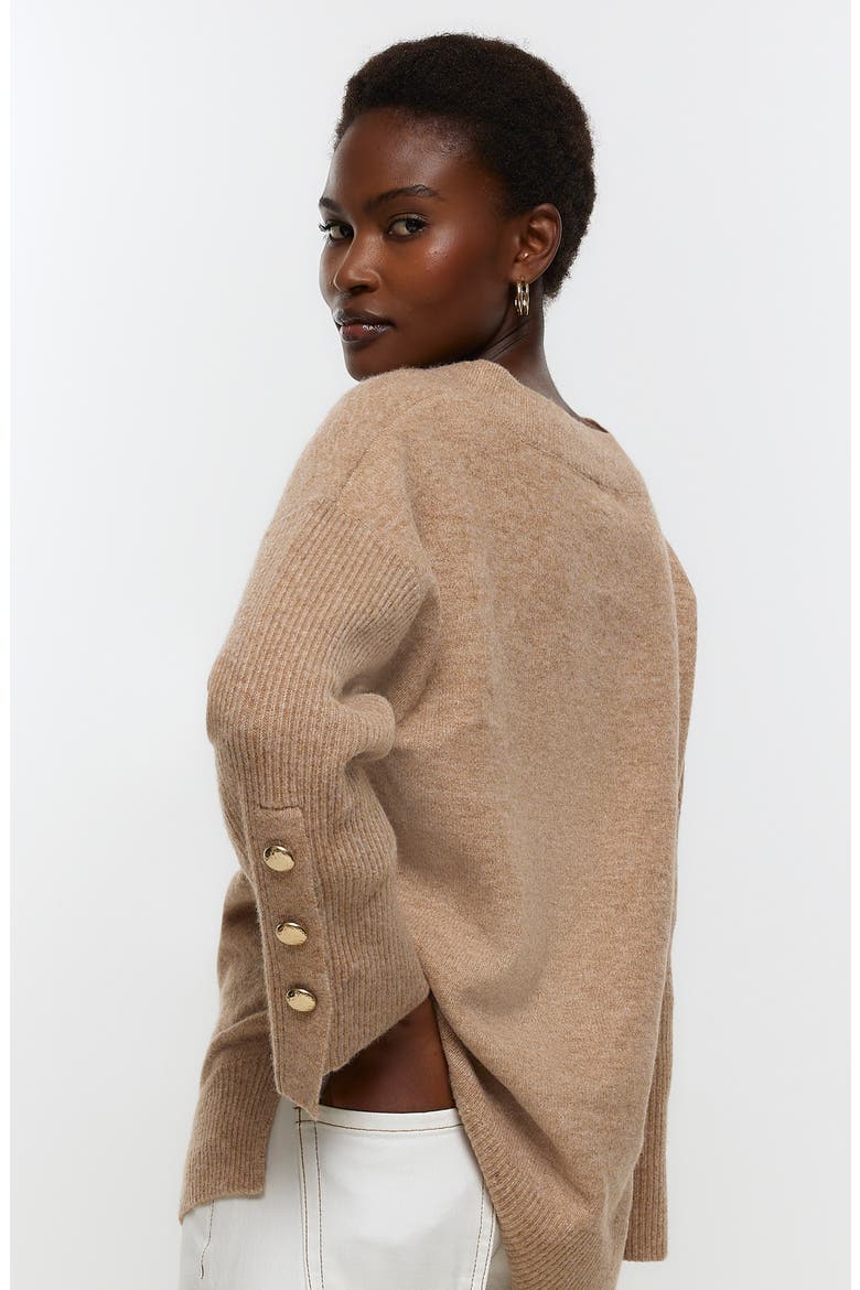 V-Neck Sweater, Alternate, color, BEIGE