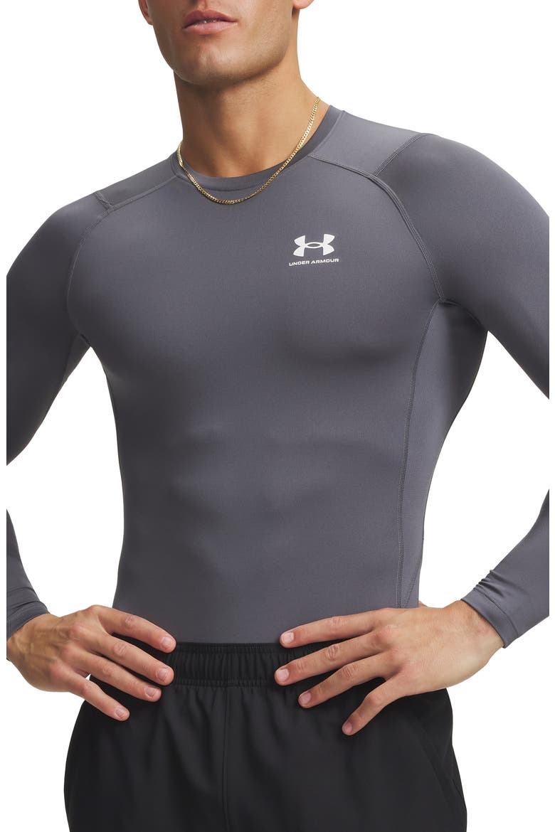 HeatGear® Compression Long Sleeve Top, Main, color, CASTLEROCK
