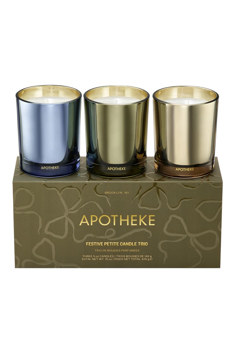 Festive Petite Scented Candle Trio, Main, color, FESTIVE