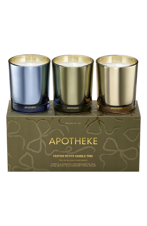 APOTHEKE Festive Petite Scented Candle Trio in Green  product