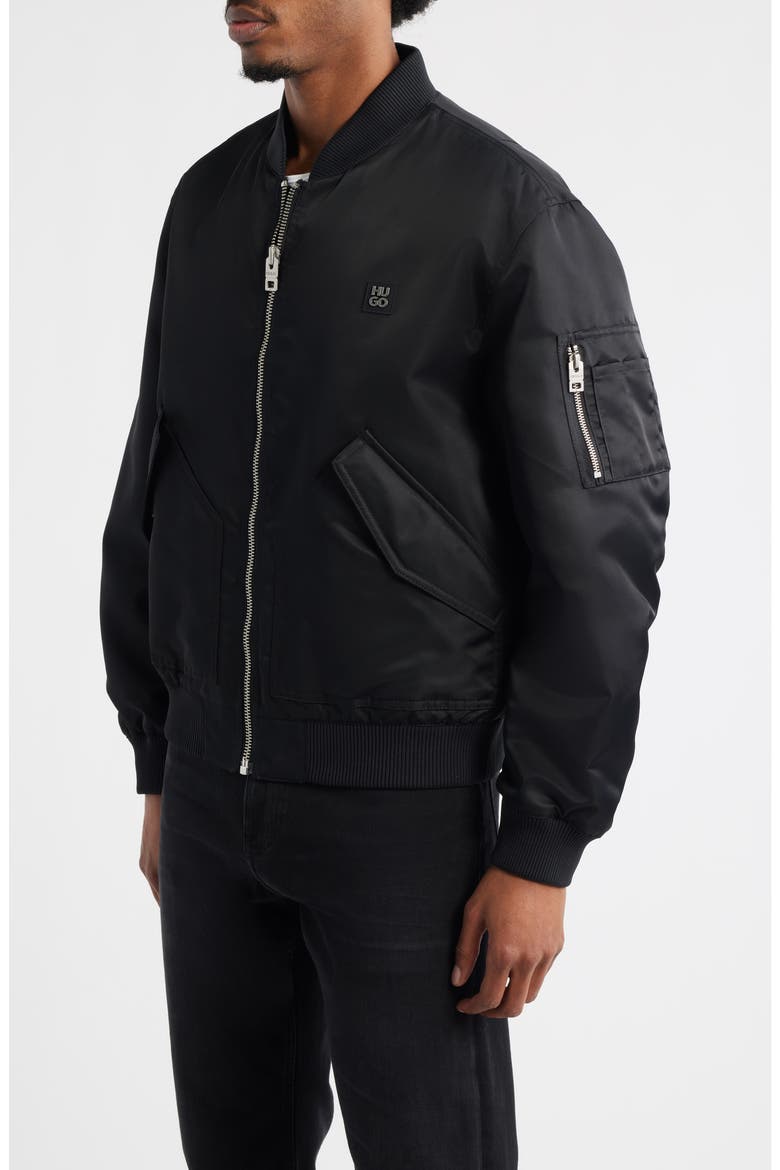 Badam Bomber Jacket, Alternate, color, BLACK