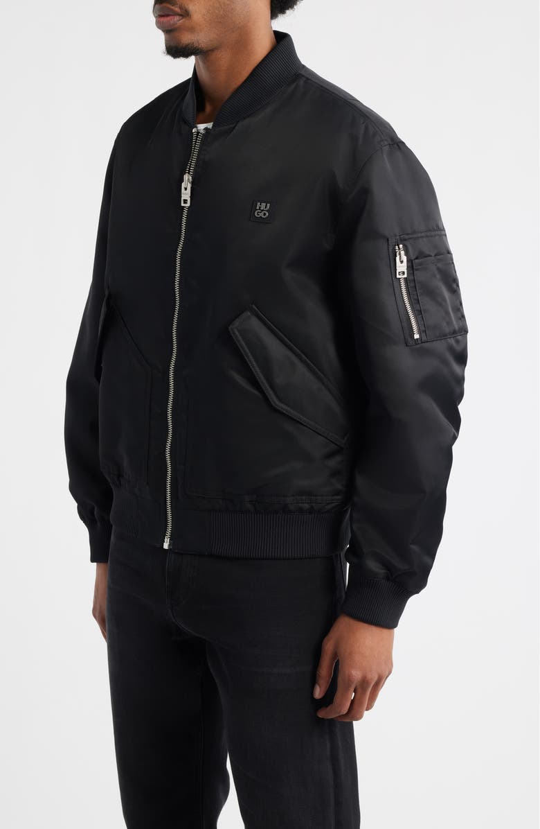 HUGO Badam Bomber Jacket, Alternate, color, Black