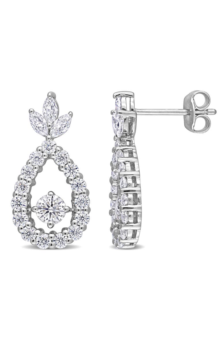 Julianna B. Moissanite Teardrop Earrings Sterling Silver, Main, color, Sterling Silver