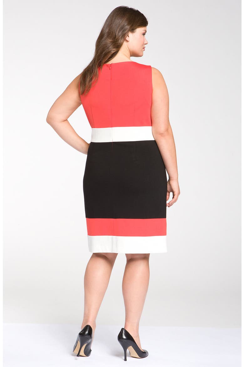 Sleeveless Colorblock Dress, Alternate, color, POPPY
