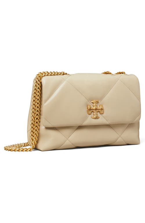 Tory Burch Small Kira Diamond Quilted Convertible Leather Shoulder Bag In Neutral