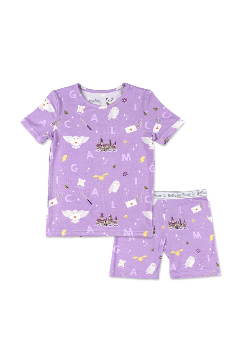 Hedwig's Magical Mail Kids 2-Piece Short Sleeve & Shorts Pajama Set, Main, color, Hedwig's Magical Mail