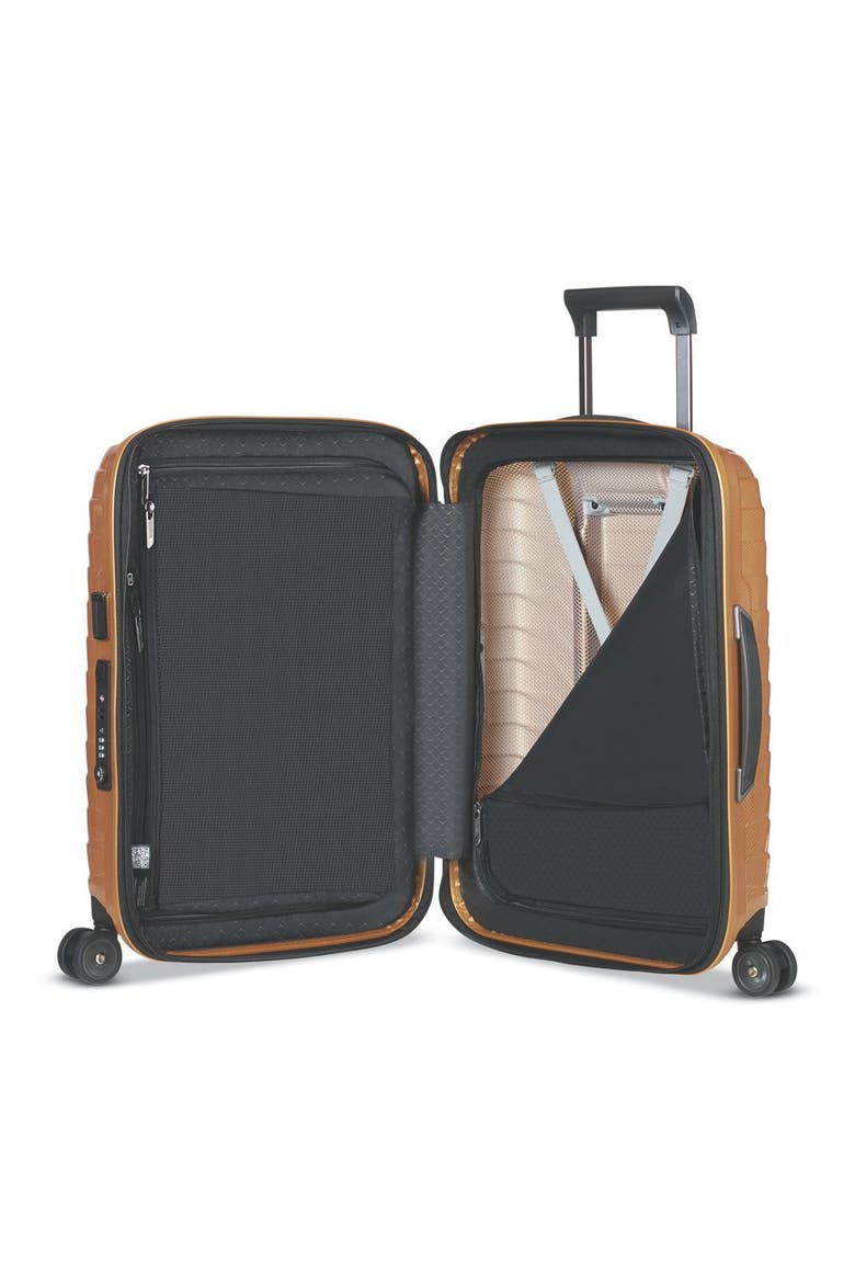 Proxis Global Hardside 22" Carry On Spinner Luggage, Alternate, color, Honey Gold