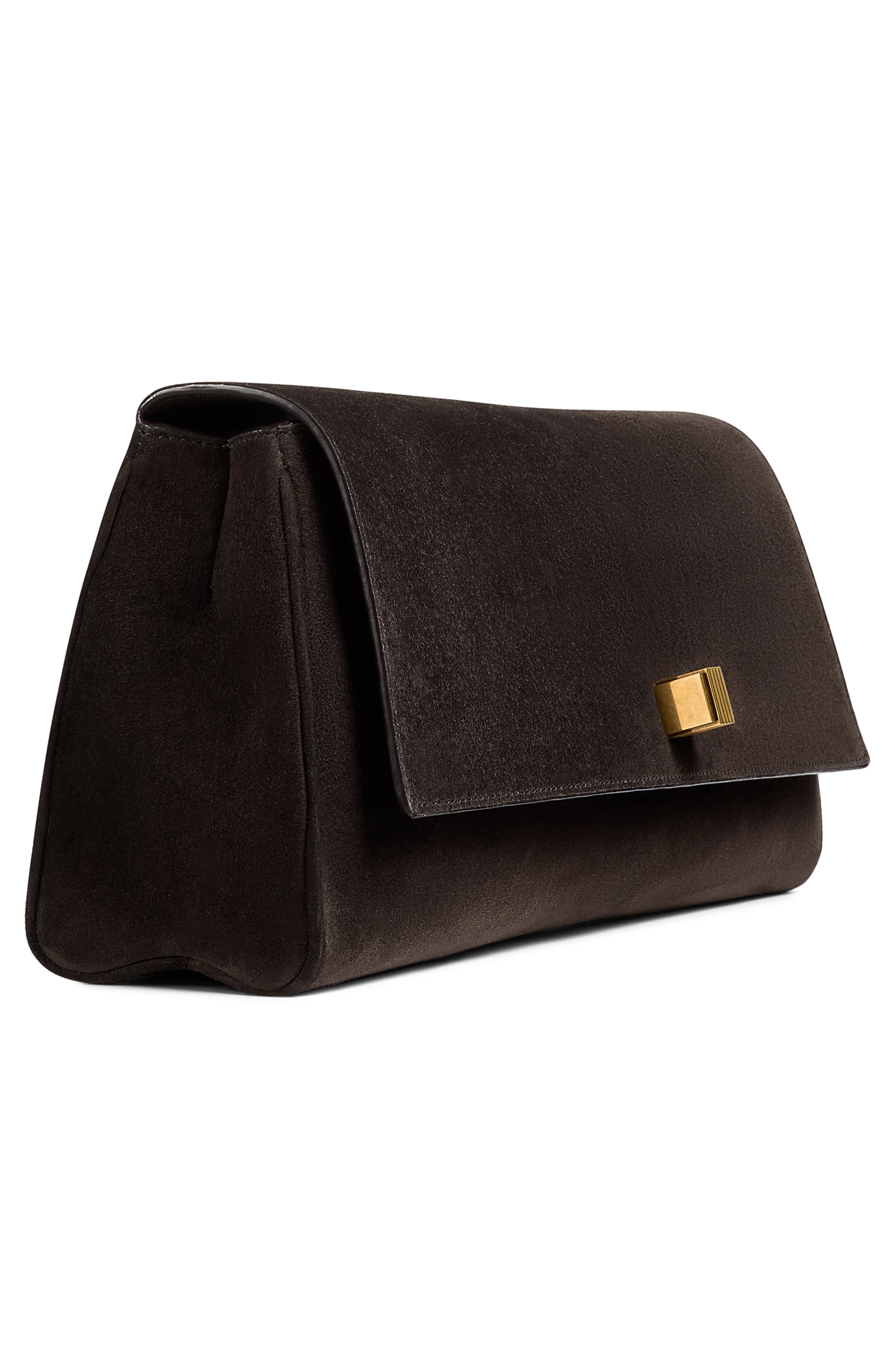 Khaite Audrey Suede Clutch, Alternate, color, 