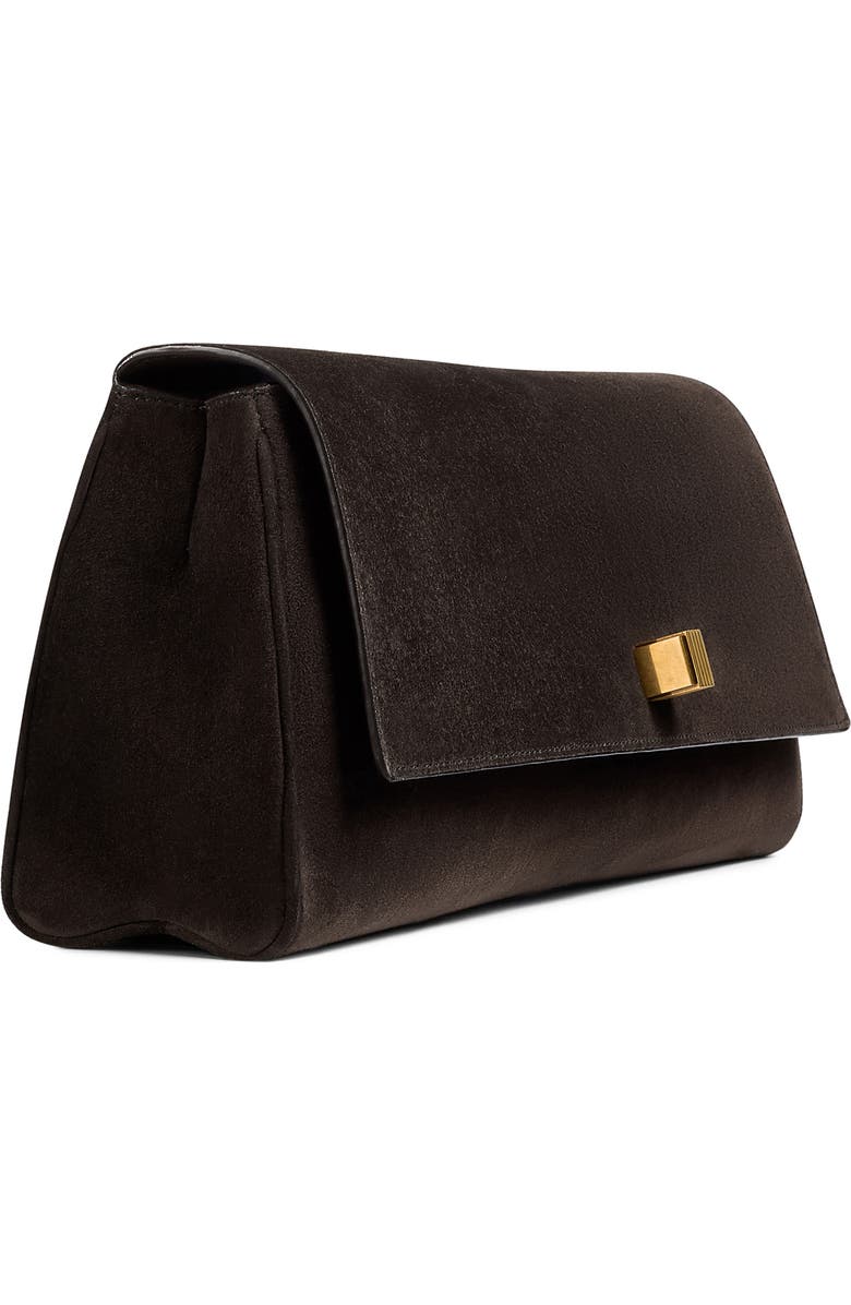 Khaite Audrey Suede Clutch, Alternate, color,