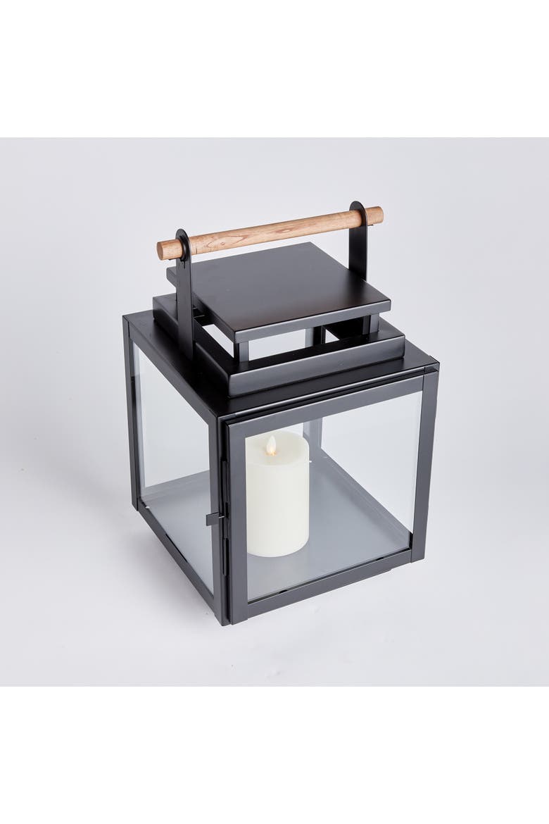Adwin Outdoor Lantern, Alternate, color, Black