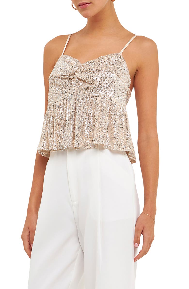 Endless Rose Sequin Camisole, Alternate, color, Ivory