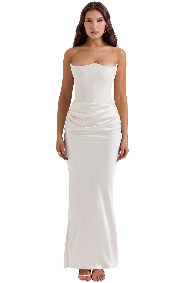 house of cb persephone dress brown House of CB Persephone Corset Dress in Grey/Brown Hire- $110 Retail- $490  Size- Small (8) DM to book your free try on now or check out our website  for more  About