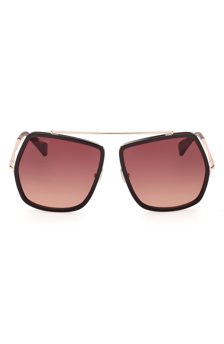 Max Mara 64mm Gradient Geometric Sunglasses, Main, color,
