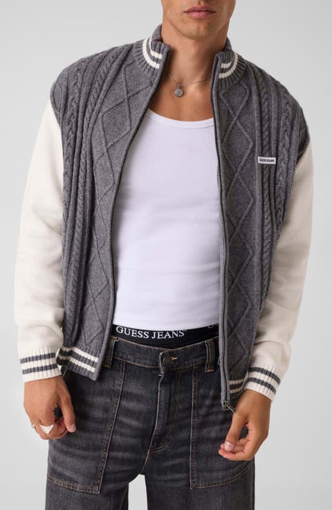 Zipped Bomber Sweater