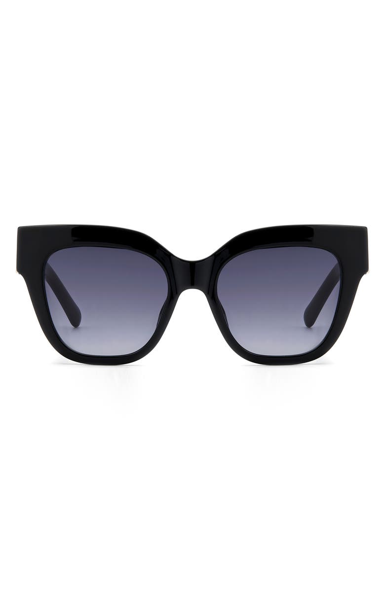 Fossil 51mm Gradient Cat Eye Sunglasses, Main, color, Black/ Dark Grey Sf