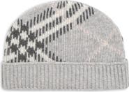 Burberry Core Check Cashmere Blend Beanie