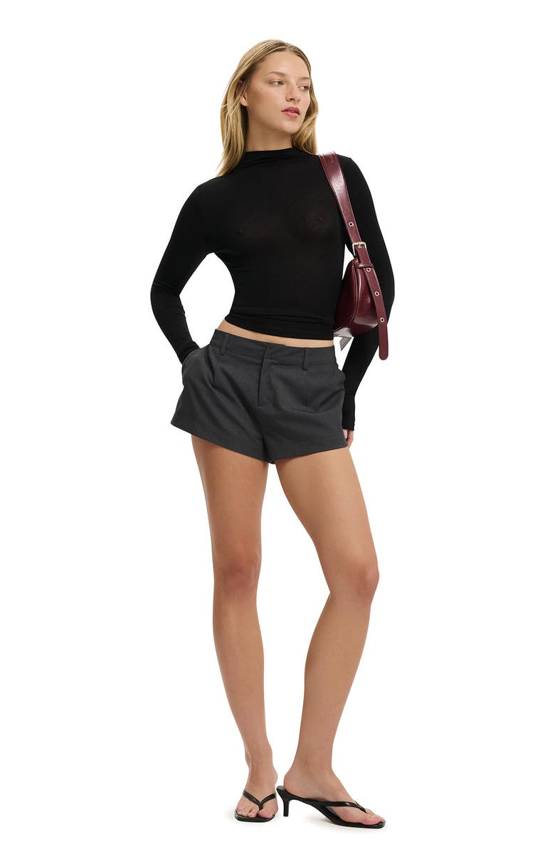 Cotton On Women's Base Layer Mock Neck Long Sleeve, Alternate, color, Black