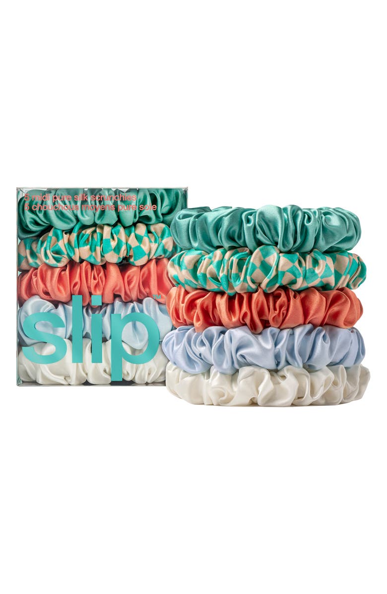 slip Pure Silk 5-Pack Midi Scrunchies, Alternate, color, 
