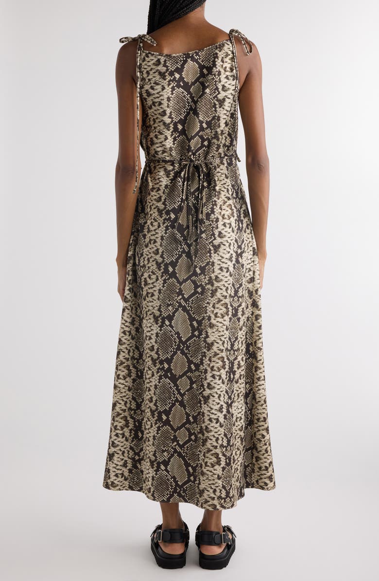 Acne Studios Dayla Python Print Fluid Seersucker Satin Slipdress, Alternate, color, 