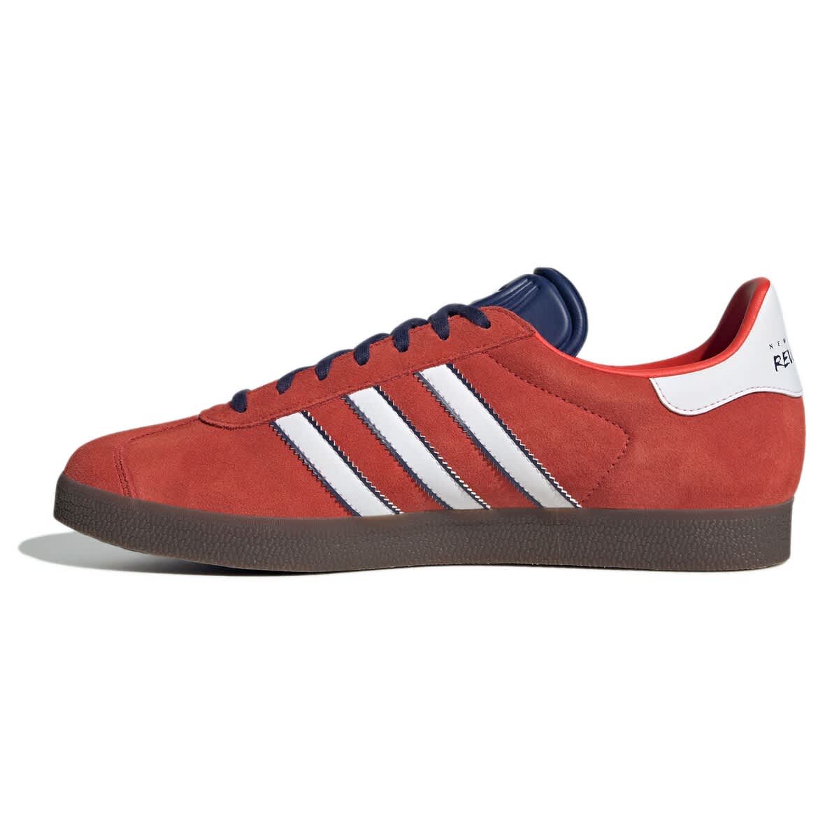 adidas Men's adidas  Red/White New England Revolution 2025 Jersey Hook Third Gazelle Shoes, Alternate, color, Red