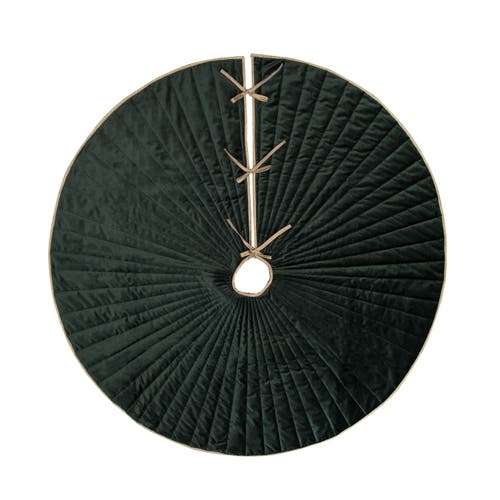 C & F Home C&f Home Velvet Splendor Tree Skirt In Green
