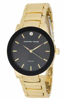 GEOFFREY BEENE Men's Modern Diamond Bracelet Watch, 41mm - 0.001 ctw