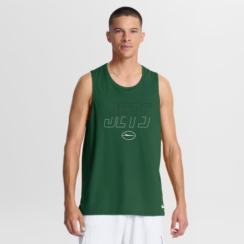 Men's Nike Green New York Jets Kickoff Miler Dri-FIT Tank​ Top