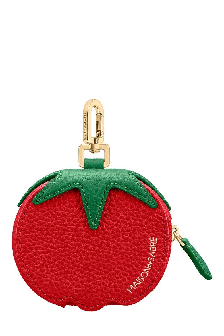 The SABRÉMOJI Fruit Coin Purse, Main, color, Tomato