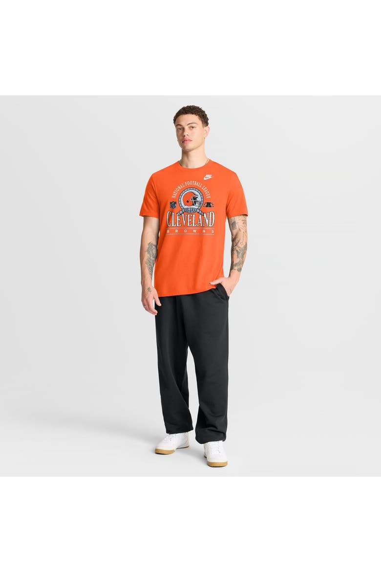 Men's Nike Orange Cleveland Browns Rewind Team Spirit Essential Cotton T-Shirt, Alternate, color, Orange